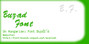 buzad font business card